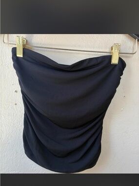 wild fable Black Strapless Ruched Tube Top - XS